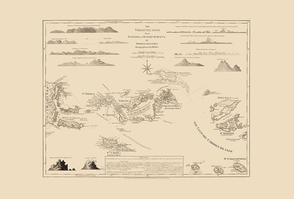 Virgin Islands - Jefferys 1775 art print by Jefferys for $57.95 CAD
