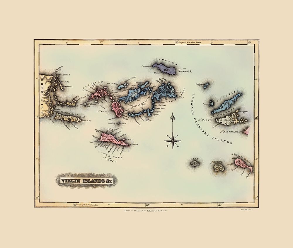 Virgin Islands - Lucas 1823 art print by Lucas for $57.95 CAD