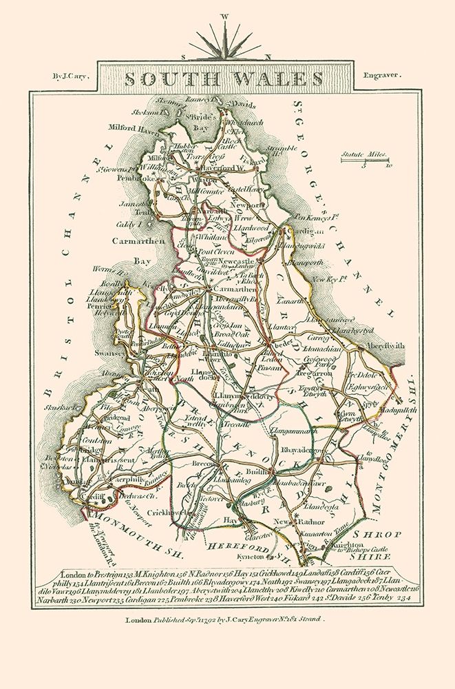 South Wales - Cary 1792 art print by Cary for $57.95 CAD