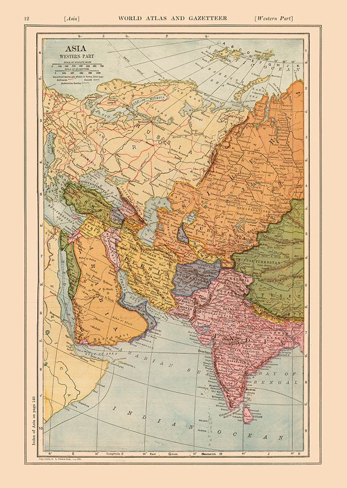 Western Asia - Reynold 1921 art print by Reynold for $57.95 CAD