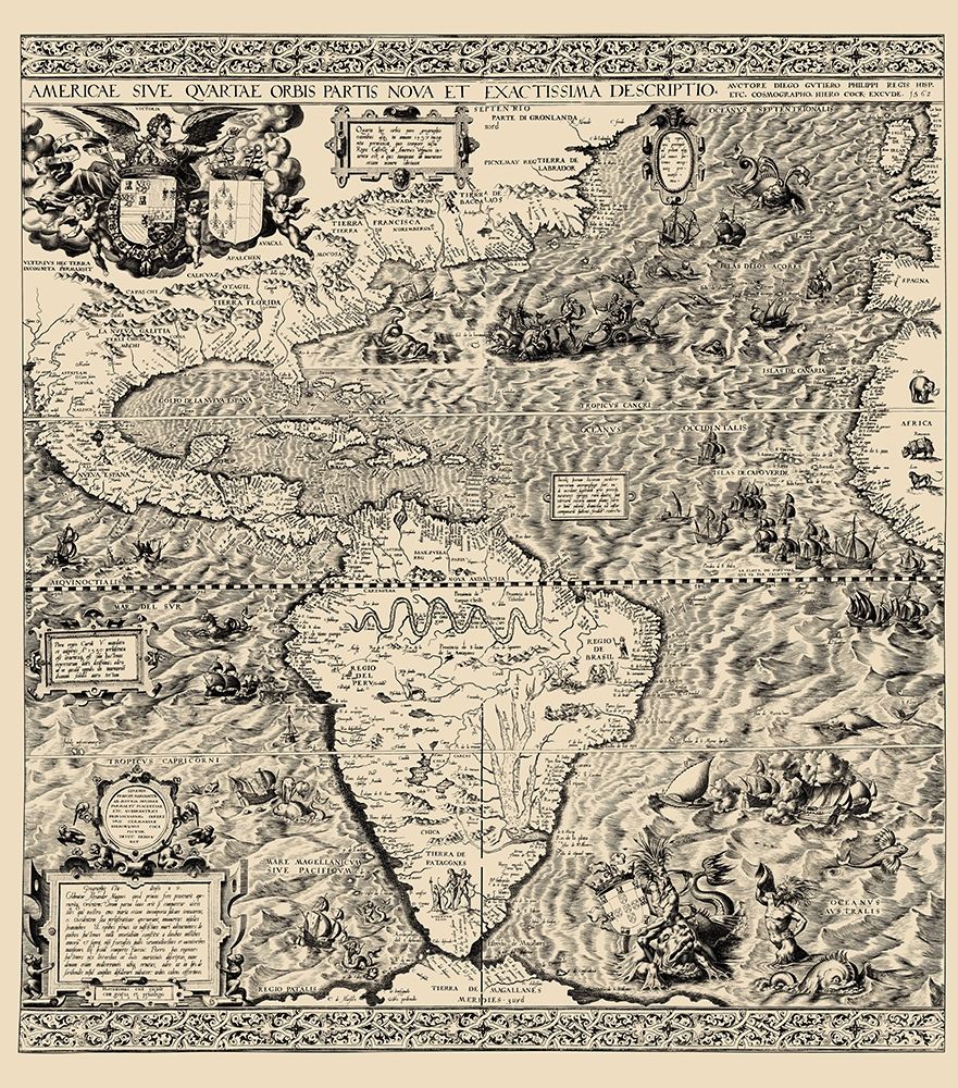 Western Hemisphere - Gutierrez 1562 art print by Gutierrez for $57.95 CAD