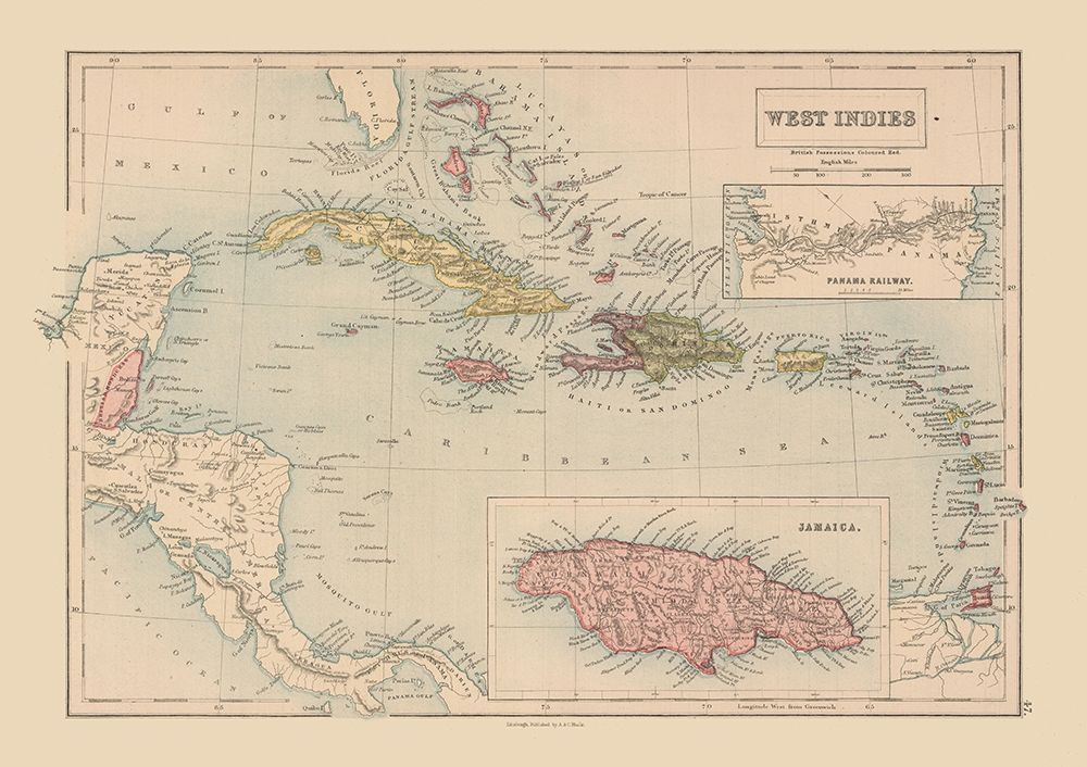 West Indies - Black 1867 art print by Black for $57.95 CAD