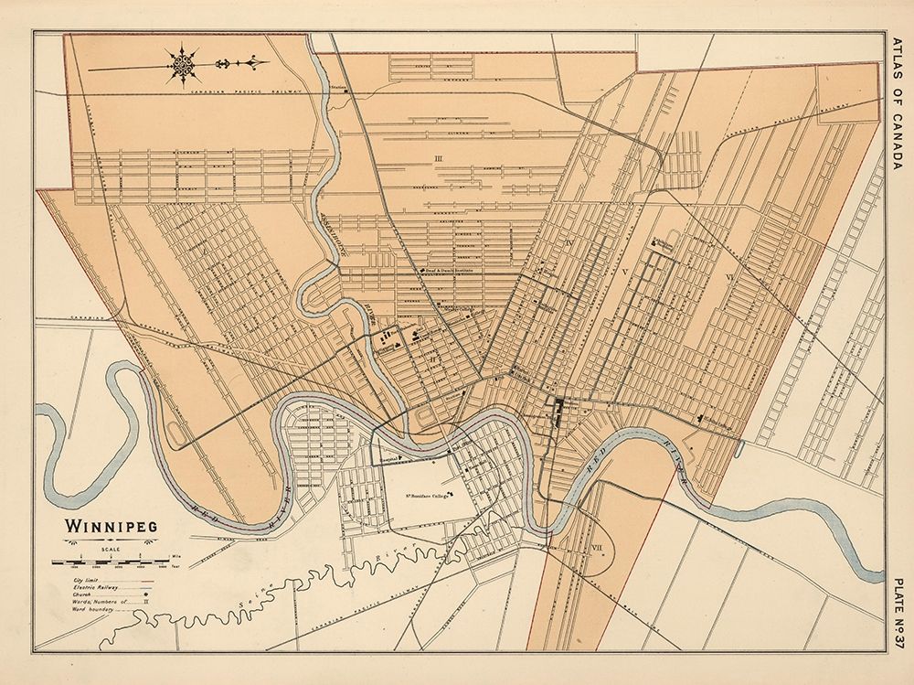 Winnipeg Canada - White 1906 art print by White for $57.95 CAD