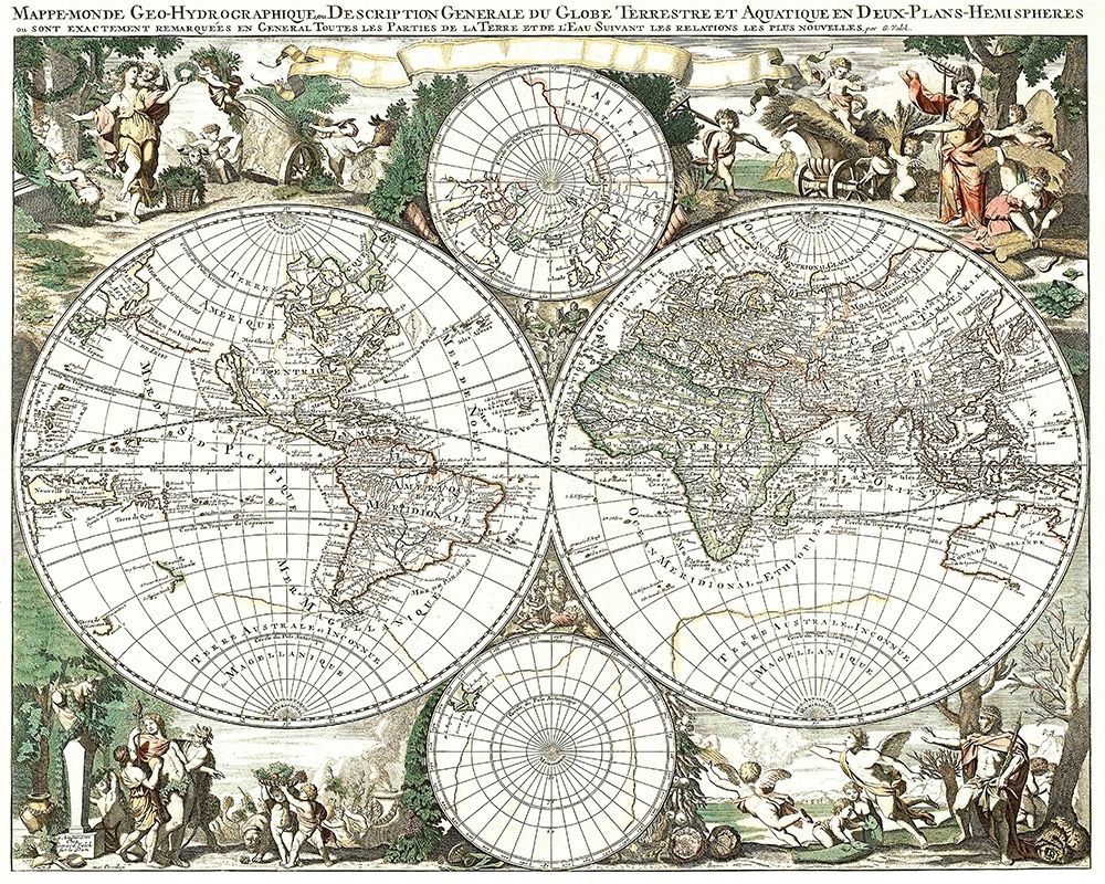 World - Valck 1695 art print by Valck for $57.95 CAD