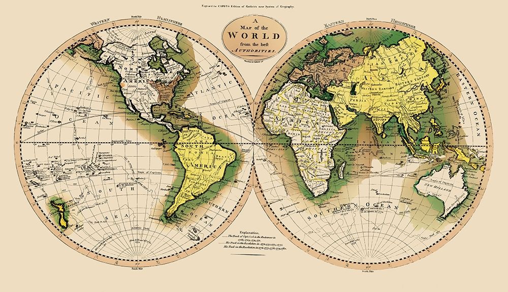 World - Carey 1795 art print by Carey for $57.95 CAD