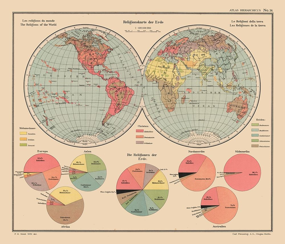 Religious World - Streit 1913 art print by Streit for $57.95 CAD