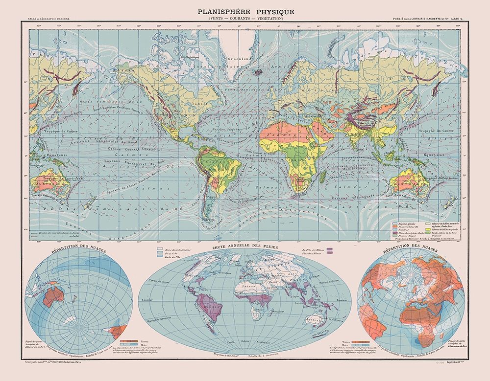 Physical Planisphere - Schrader 1908 art print by Schrader for $57.95 CAD