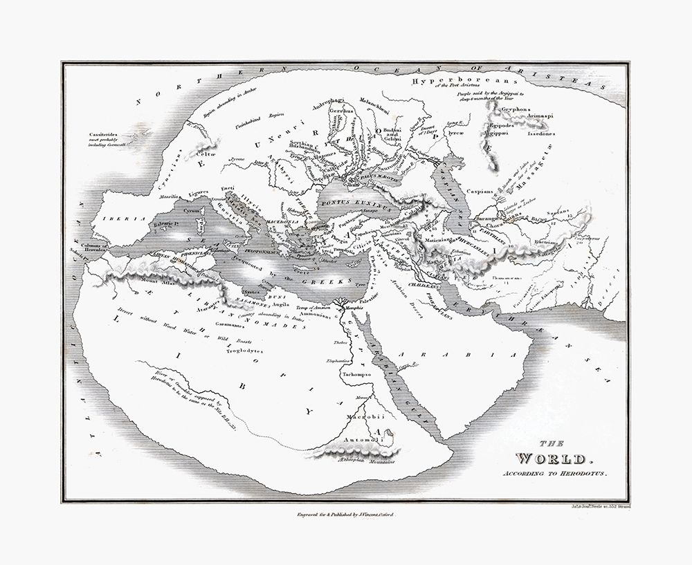 World Herodotus - Oxford 1828 art print by Oxford for $57.95 CAD