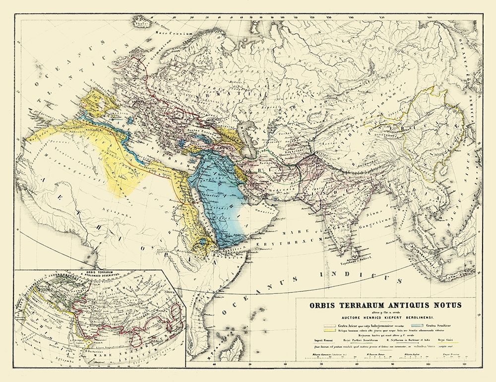 World as Known to Ancients - Kiepert 1903 art print by Kiepert for $57.95 CAD