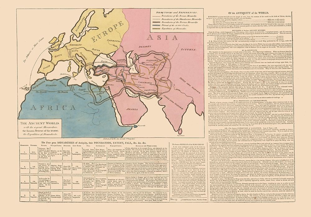 Europe Asia Africa Ancient World - Le Sage 1801 art print by Le Sage for $57.95 CAD