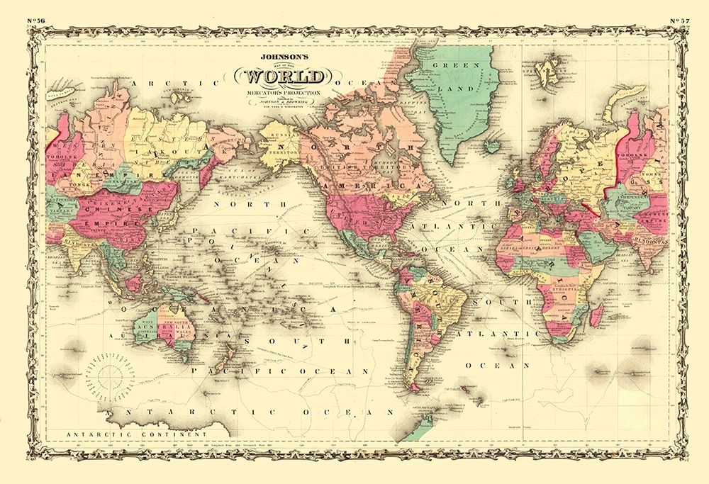 Mercator Projection - Johnson art print by Johnson for $57.95 CAD