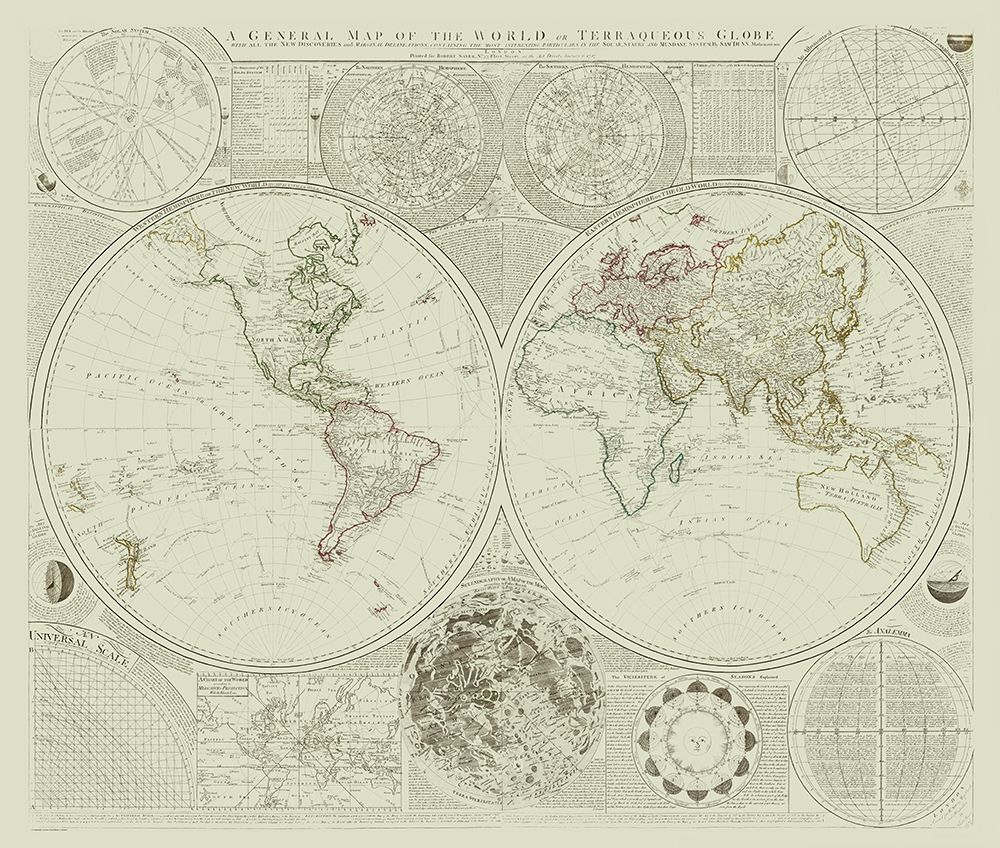 Terraqueous Globe - Sayer 1787 art print by Sayer for $57.95 CAD
