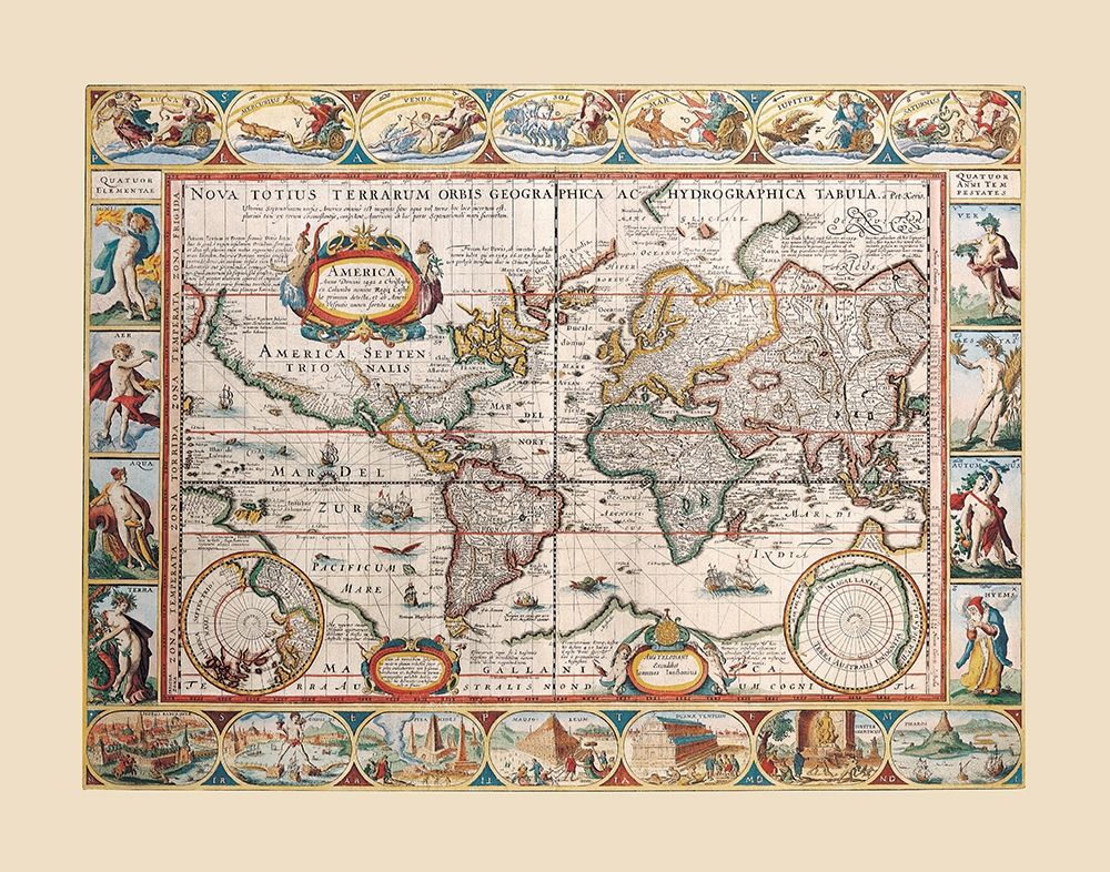 World - Blaeu art print by Blaeu for $57.95 CAD