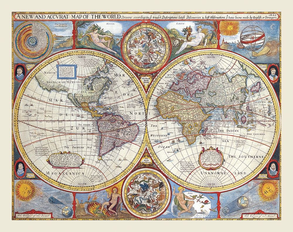 Western Eastern Hemispheres - 1627 art print by Unknown for $57.95 CAD