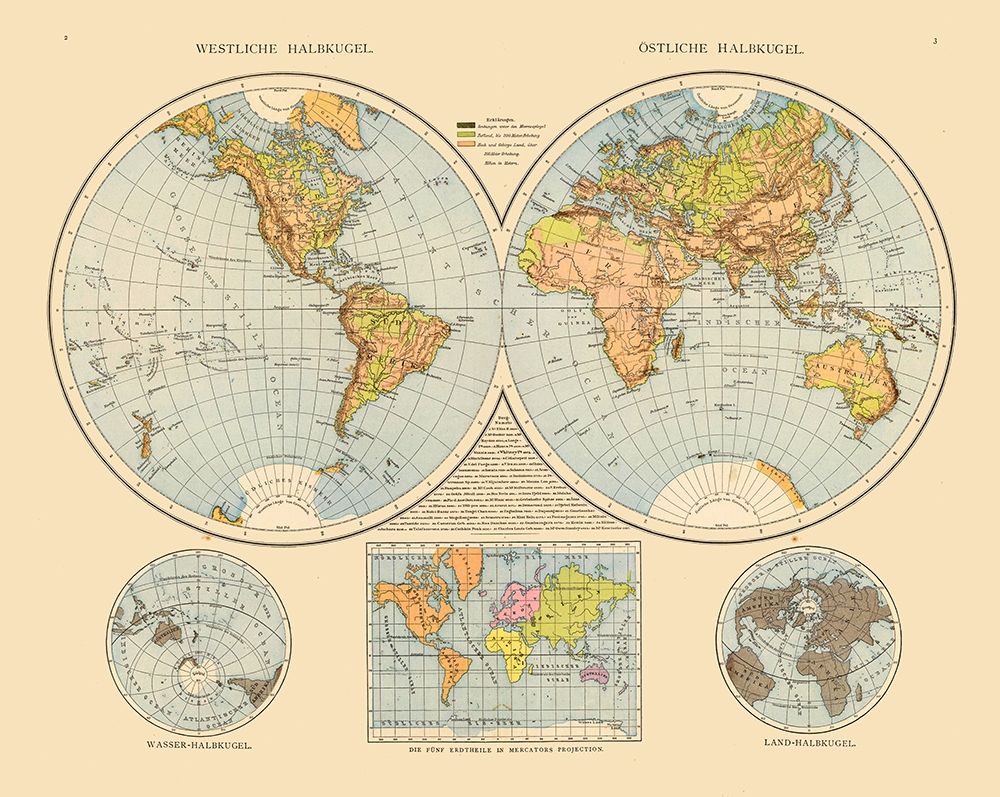Eastern Western Hemispheres art print by Unknown for $57.95 CAD