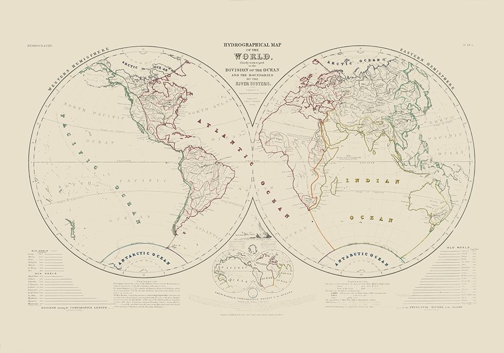 Hydrographical World - Petermann art print by Petermann for $57.95 CAD