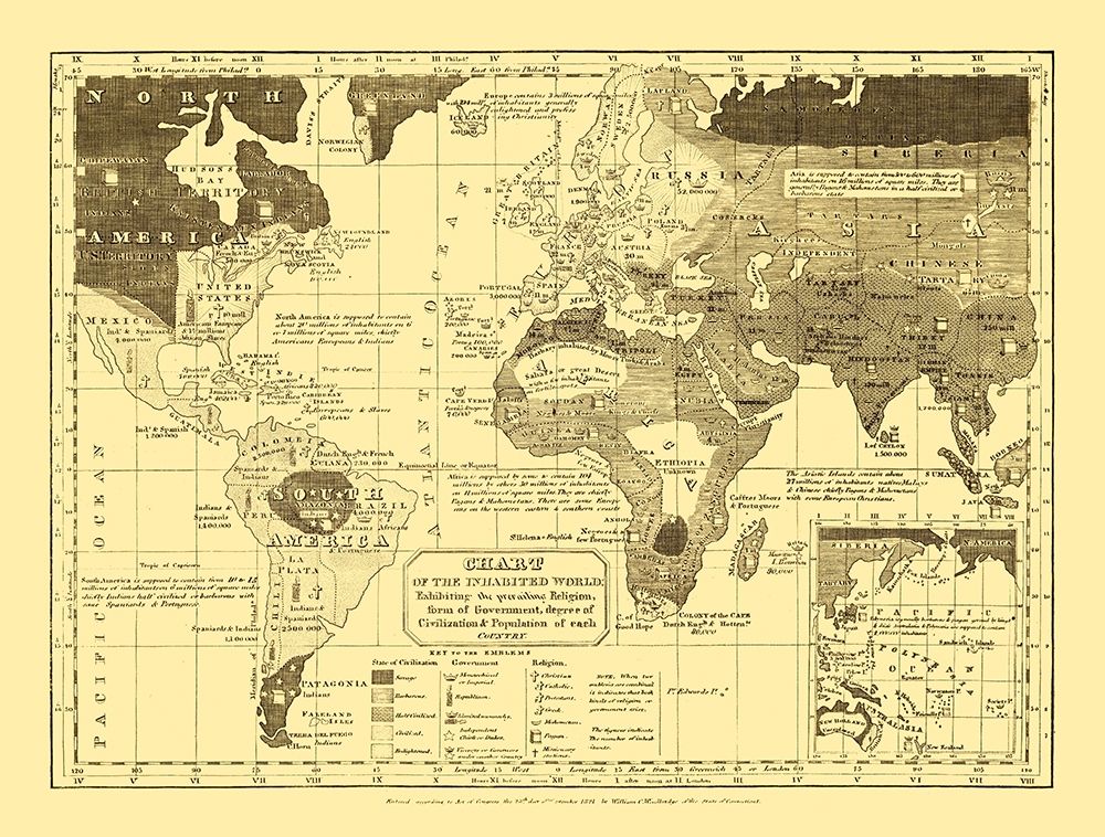 Inhabited World Religion - Woodbridge 1821 art print by Woodbridge for $57.95 CAD