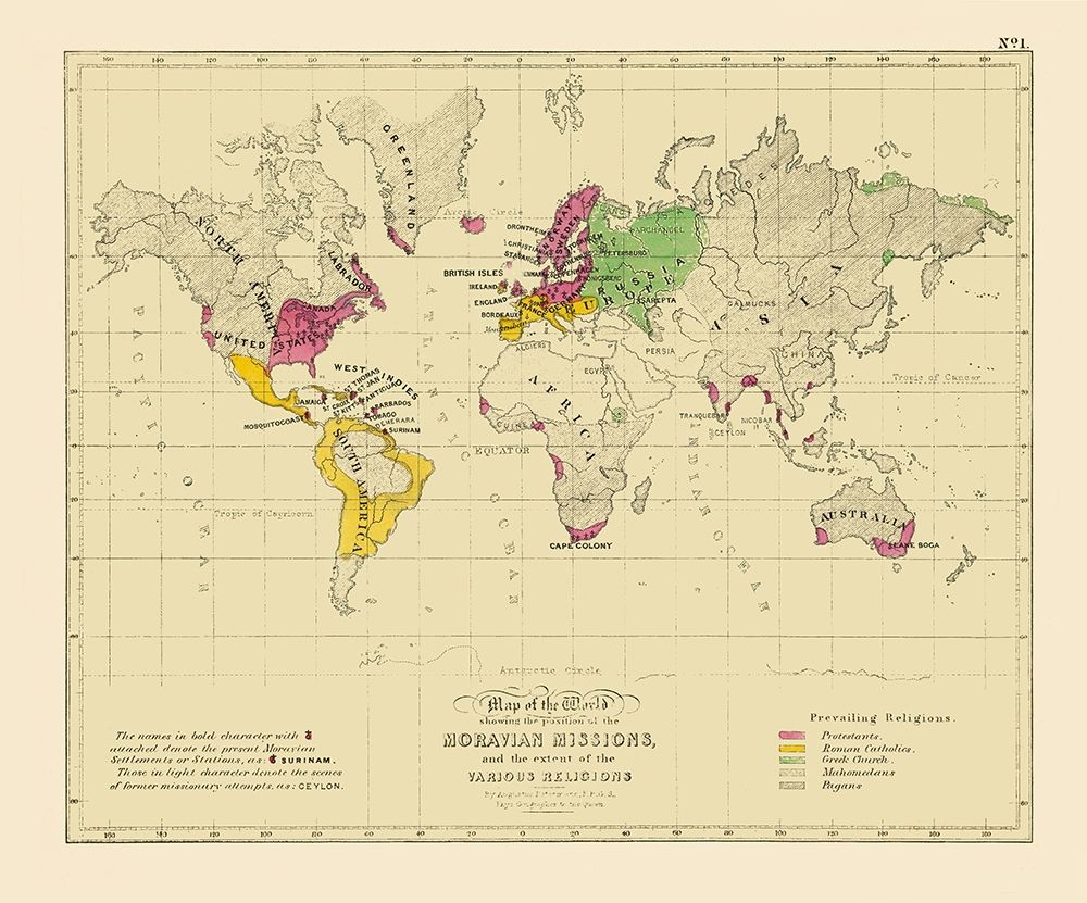 Moravian Missions Various Religions art print by Petermann for $57.95 CAD