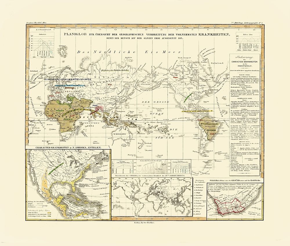 World Principal Diseases - Berghaus art print by Berghaus for $57.95 CAD