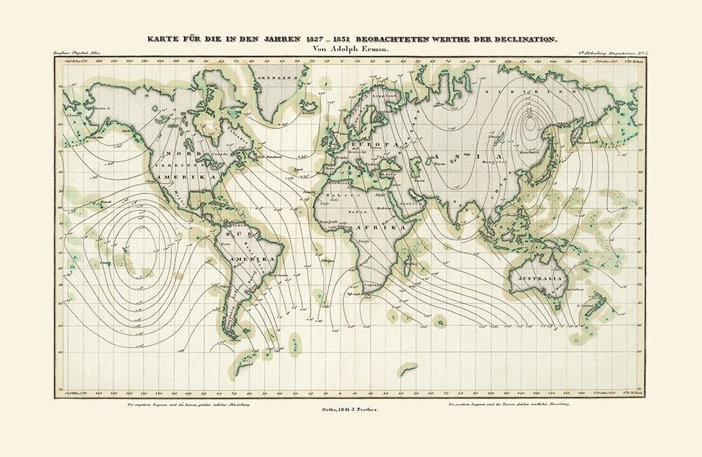 World 1827 to 1831 - Erman 1841 art print by Erman for $57.95 CAD