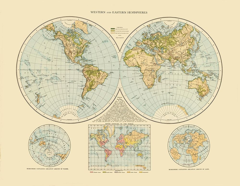 Western Eastern Hemispheres art print by Unknown for $57.95 CAD