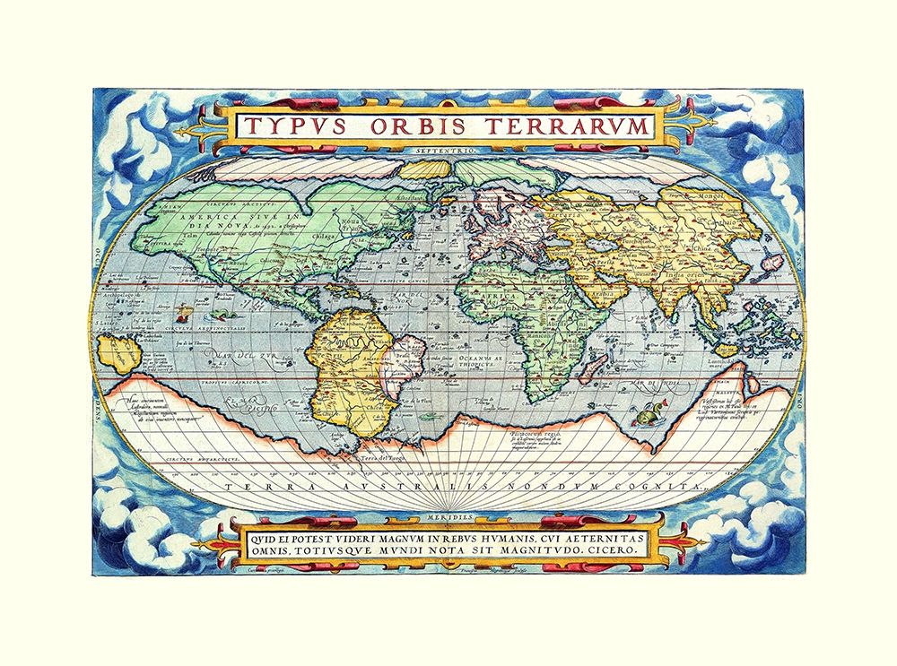 World - Ortelius art print by Ortelius for $57.95 CAD