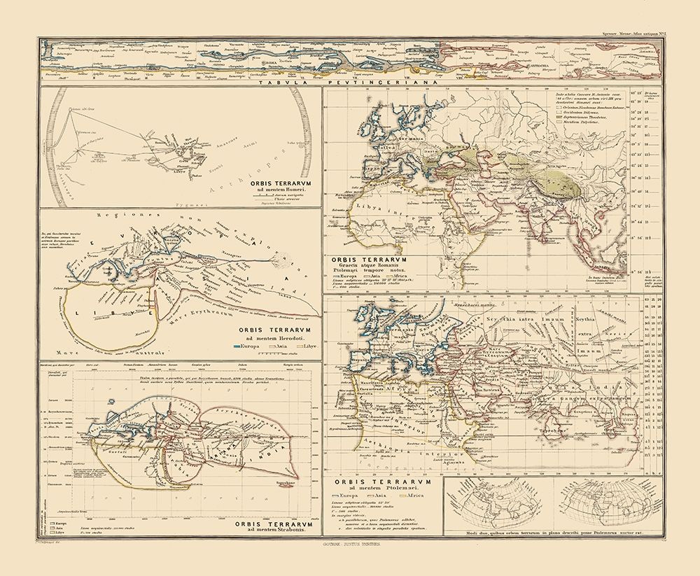 World as Known to Ancients - Perthes art print by Perthes for $57.95 CAD