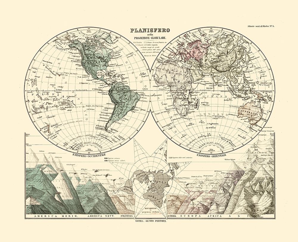 World Hemispheres - Santini 1794 art print by Santini for $57.95 CAD