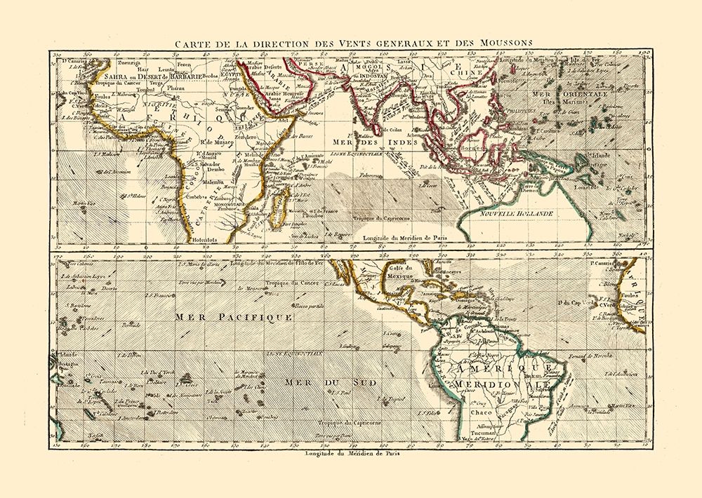 World Monsoon Directions - Santini 1794 art print by Santini for $57.95 CAD