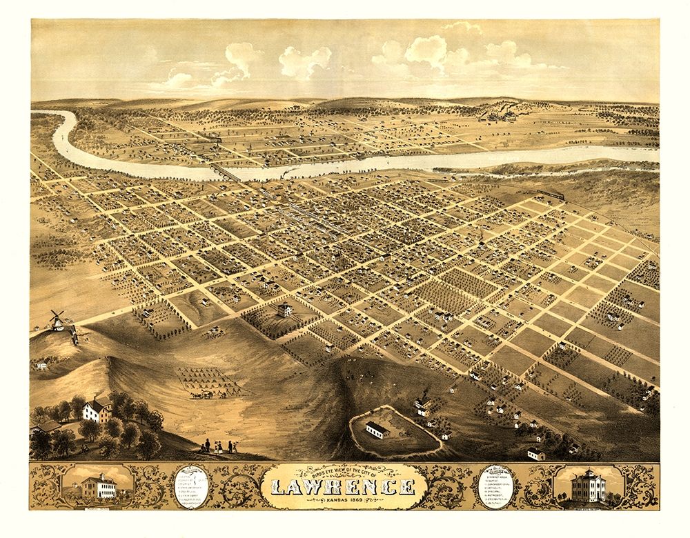 Lawrence Kansas - Ruger 1869 art print by Ruger for $57.95 CAD