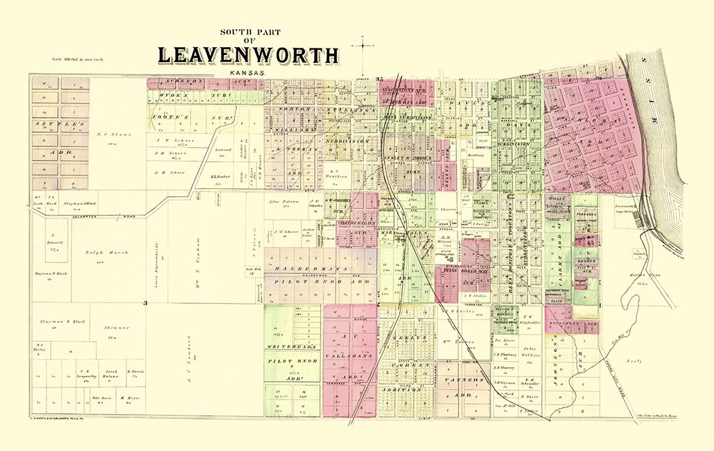 Leavenworth, South, 2 Of 3 Kansas Landowner art print by Everts for $57.95 CAD