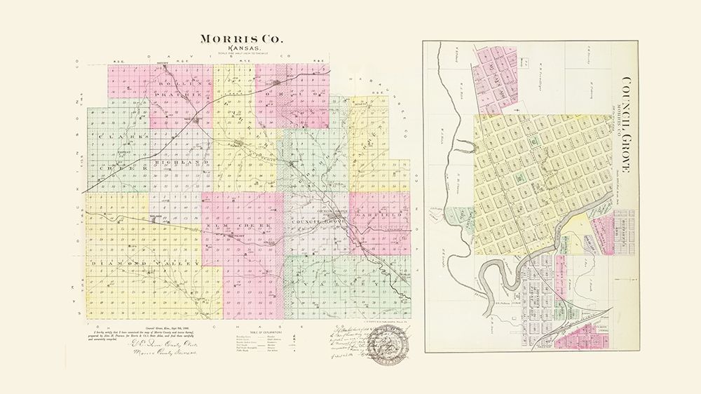 Morris Kansas - Everts 1887 art print by Everts for $57.95 CAD
