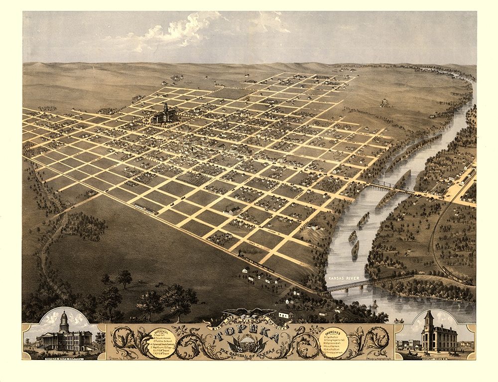 Topeka Kansas - Ruger 1869 art print by Ruger for $57.95 CAD