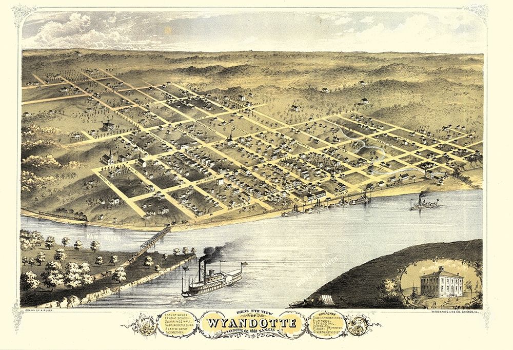Wyandotte Kansas - Ruger 1869 art print by Ruger for $57.95 CAD