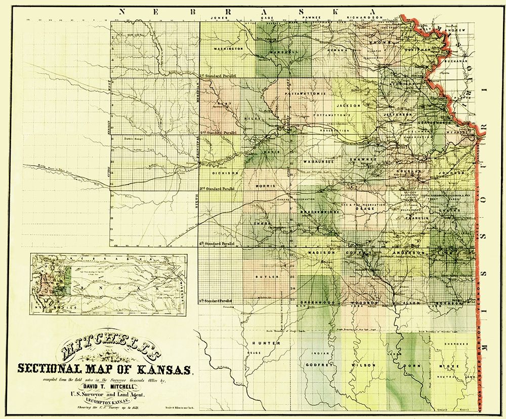 Kansas - Mitchell 1859 art print by Mitchell for $57.95 CAD