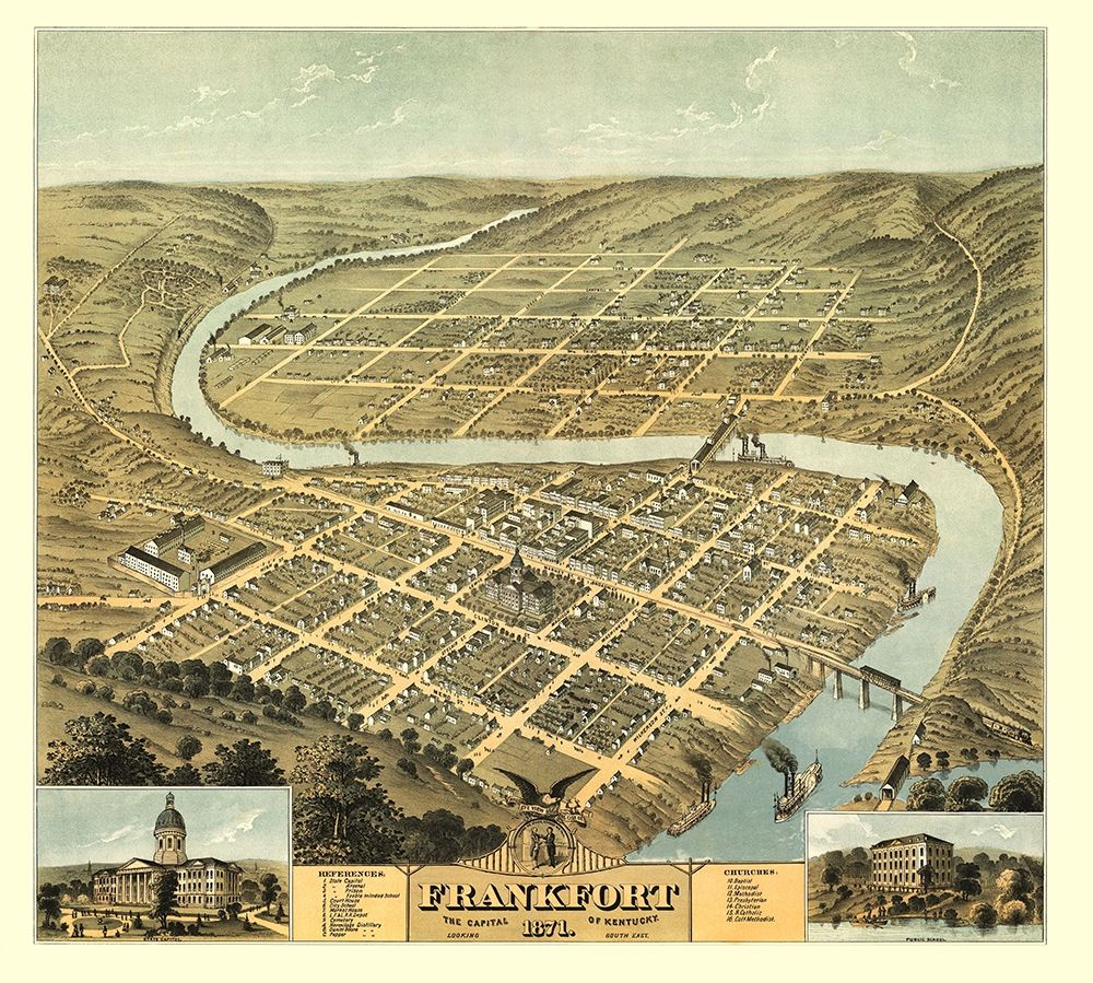 Frankfort Kentucky - Ruger 1871 art print by Ruger for $57.95 CAD