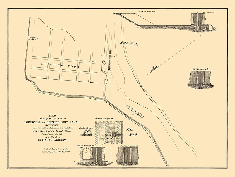 Louisville, Shipping Port Canal Kentucky art print by Gales for $57.95 CAD