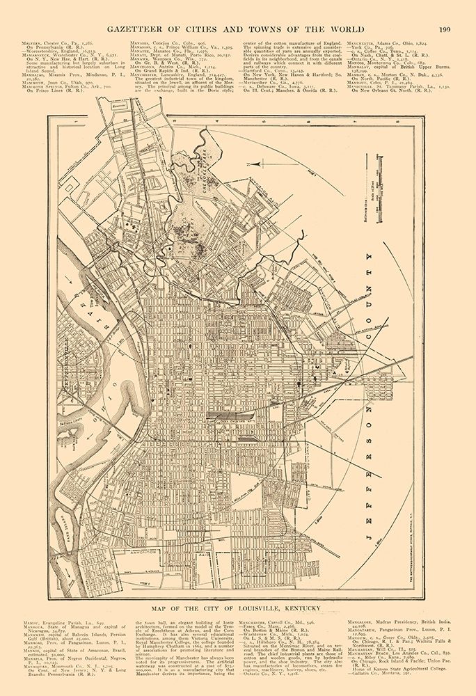 Louisville  Kentucky - Reynold 1921 art print by Reynold for $57.95 CAD