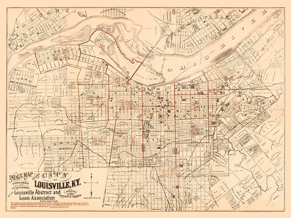 Louisville Kentucky - Breckenridge 1879 art print by Brakenridge for $57.95 CAD