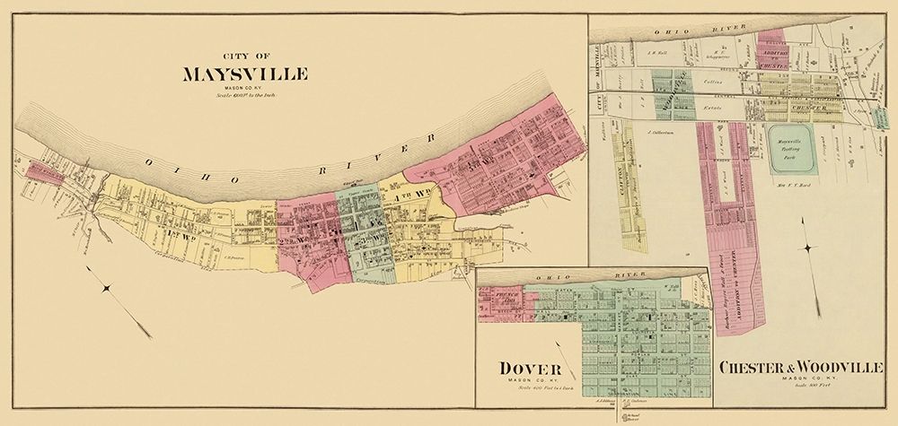 Maysville Kentucky - Griffing 1876 art print by Griffing for $57.95 CAD