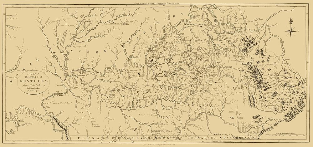 Kentucky - Debrett 1795 art print by Debrett for $57.95 CAD