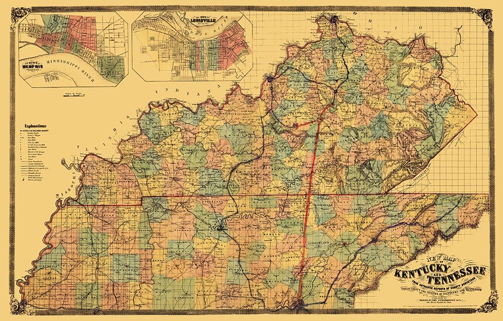 Kentucky, Tennessee - Middleton 1861 art print by Middleton for $57.95 CAD