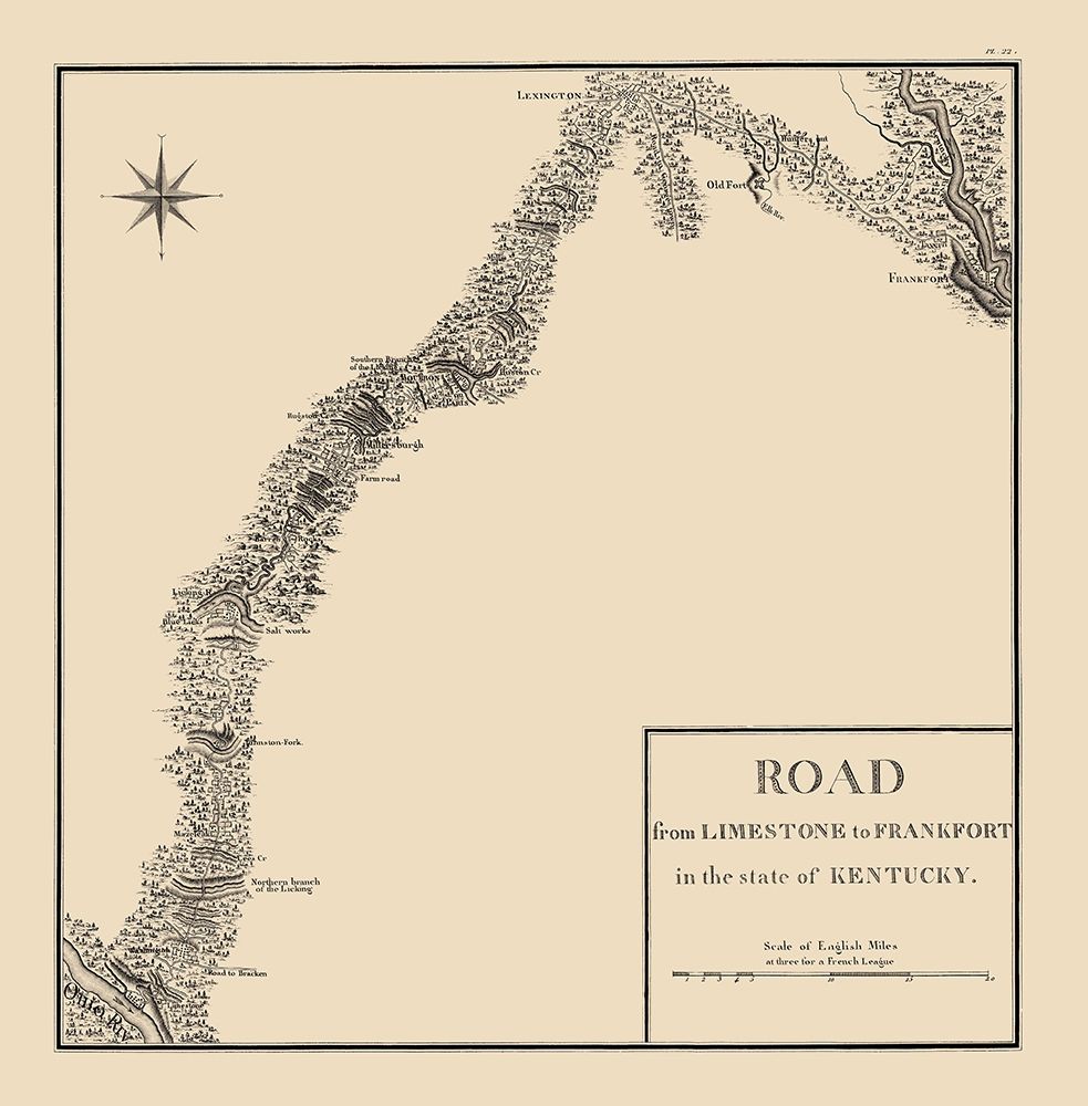 Road from Limestone to Frankfort - 1796 art print by Unknown for $57.95 CAD