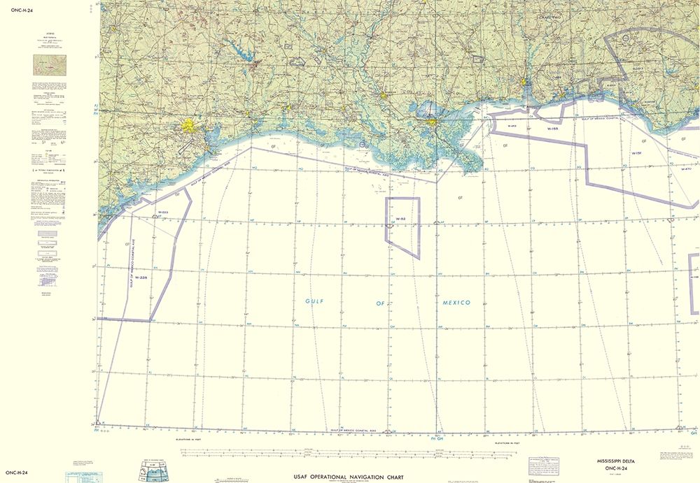 Mississippi Delta Texas Louisiana Alabama Sheet art print by USAF for $57.95 CAD