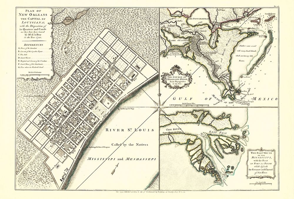 New Orleans Louisiana - Jefferys 1759 art print by Jefferys for $57.95 CAD