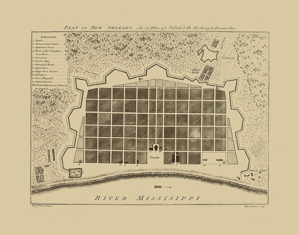 New Orleans Louisiana - Pittman 1770 art print by Pittman for $57.95 CAD