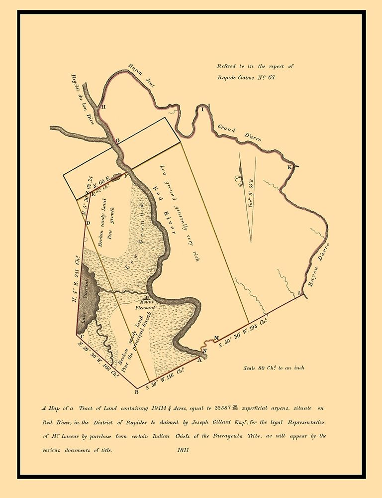 Red River and Mt Pleasant Louisiana Landowner art print by Unknown for $57.95 CAD