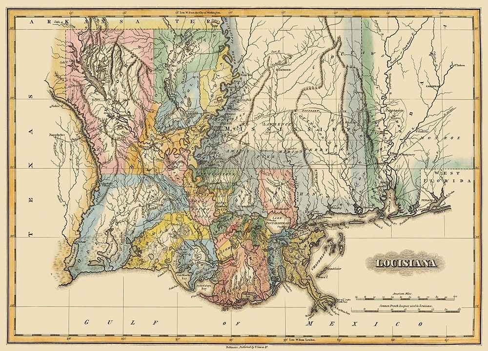 Louisiana - Lucas 1823 art print by Lucas for $57.95 CAD