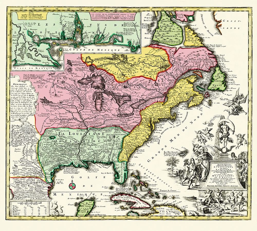 Eastern United States - Seutter 1734 art print by Seutter for $57.95 CAD