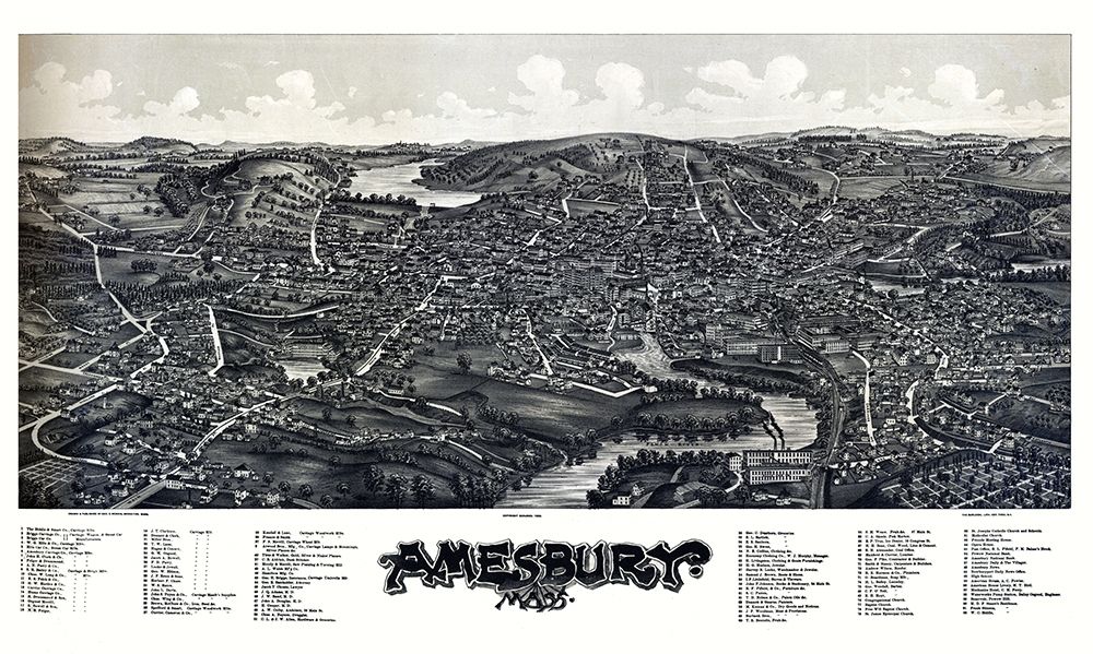 Amesbury Massachusetts - Norris 1890 art print by Norris for $57.95 CAD